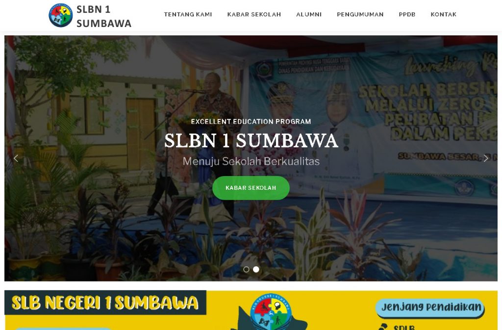 Website Sekolah SLBN 1 Sumbawa