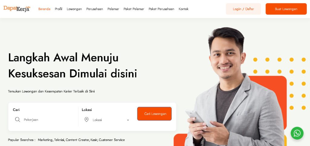 Pembuatan Website Dapat Kerja